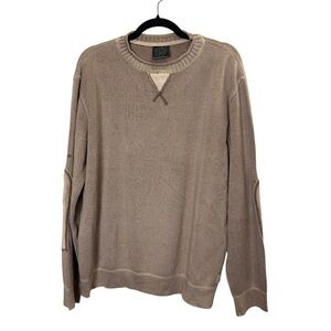 Murphy &Nye Classic Men’s Merino Wool and Cotton Tan Crewneck Sweater sz L